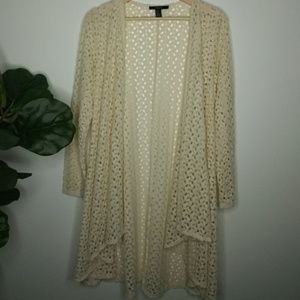 Forever 21 cardigan ivory size medium long sleeves